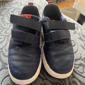Puma Navy and Red Kids Velcro Sneakers